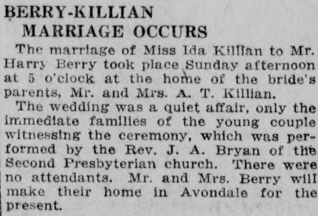 Ida Killian-Harry Berry